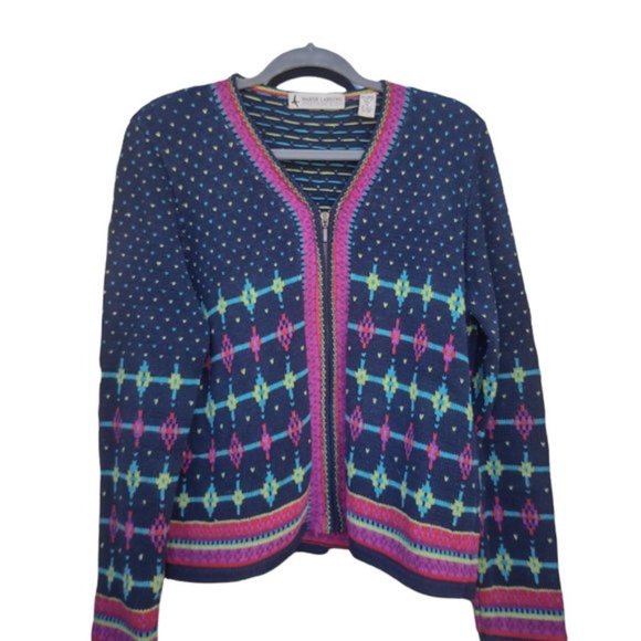 Marsh Landing Vintage Full Zip Nordic FairIsle  Sweater M - LAST CHANCE - Picture 10 of 10